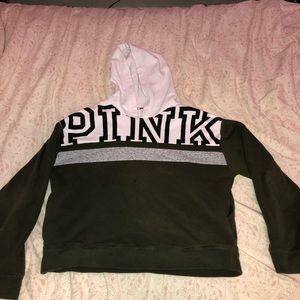 pink, victoria secret hoodie